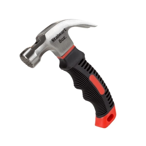 Fleming Supply Stubby Claw Hammer, Mini Fiberglass Hammer with Comfort Grip Handle, 8-ounce, Home Repair, DIY 730035QRH - main